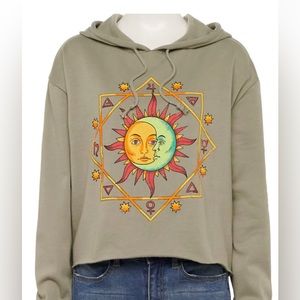 Mighty Fine Celestial fleece Hoodie Juniors’ Sun and Moon